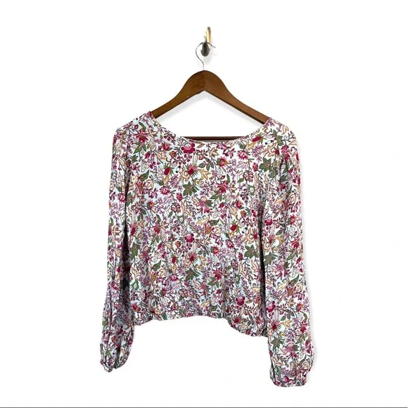 Loft jungle wrap back croppwd top M - Picture 5 of 7